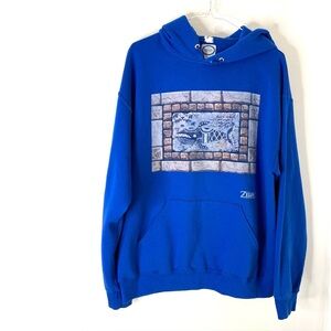 Nintendo Blue The Legend of Zelda Link's Awakening Graphic Hoodie Official Merch